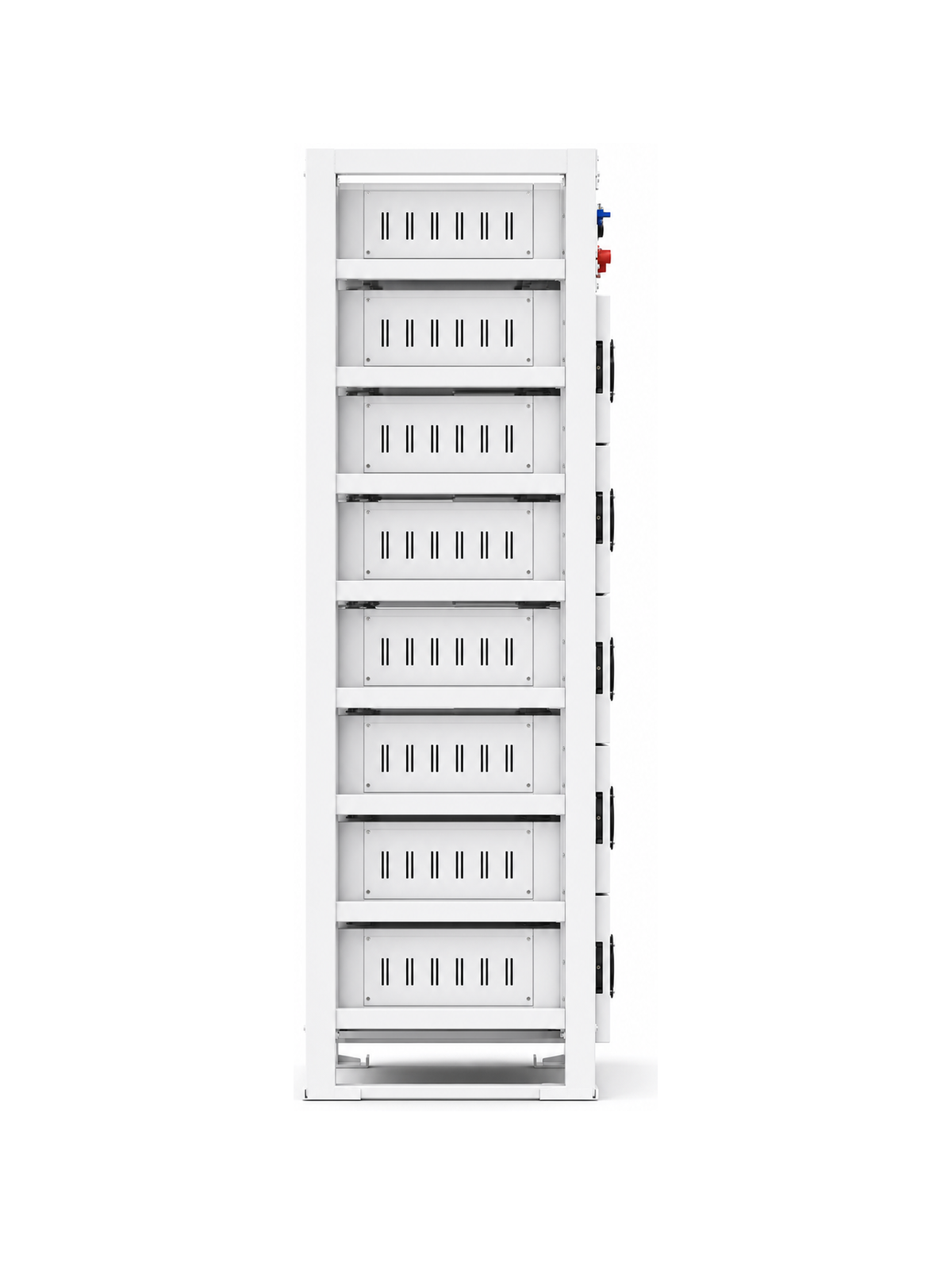 E-MATE 114R Commercial Battery Rack - Left side view
